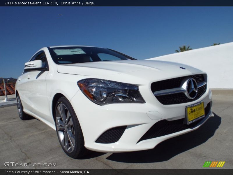 Cirrus White / Beige 2014 Mercedes-Benz CLA 250
