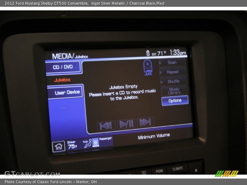 Audio System of 2012 Mustang Shelby GT500 Convertible