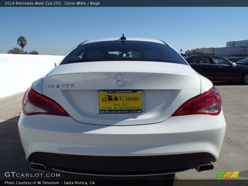 Cirrus White / Beige 2014 Mercedes-Benz CLA 250
