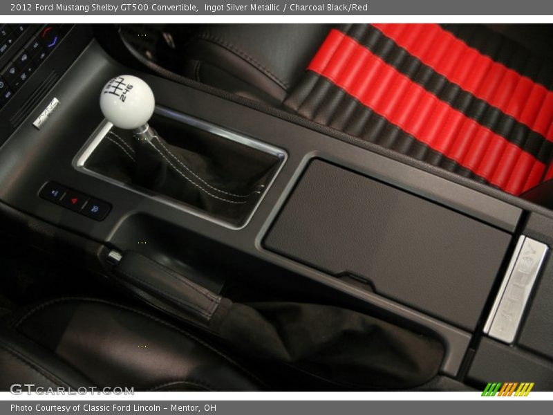 Ingot Silver Metallic / Charcoal Black/Red 2012 Ford Mustang Shelby GT500 Convertible