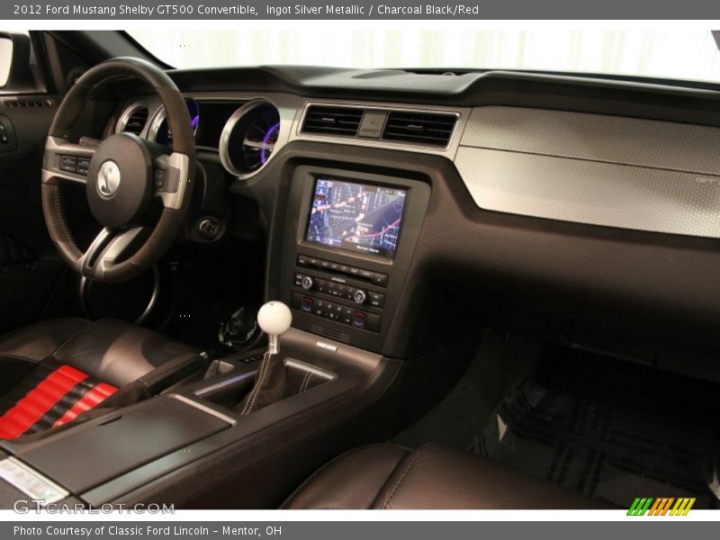Ingot Silver Metallic / Charcoal Black/Red 2012 Ford Mustang Shelby GT500 Convertible