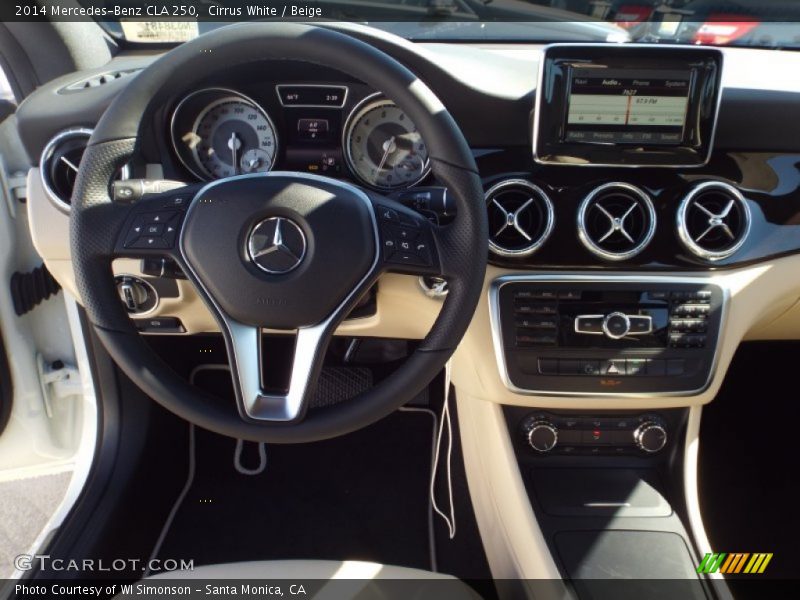 Cirrus White / Beige 2014 Mercedes-Benz CLA 250
