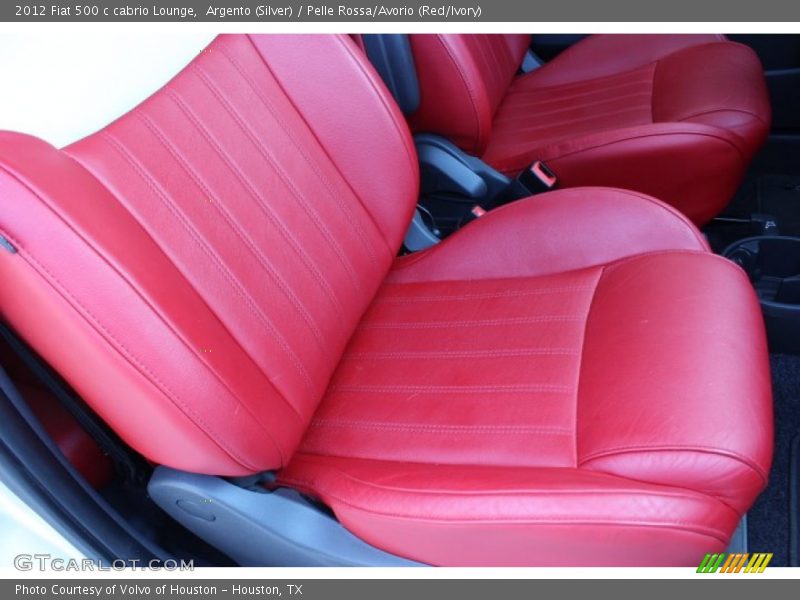 Argento (Silver) / Pelle Rossa/Avorio (Red/Ivory) 2012 Fiat 500 c cabrio Lounge