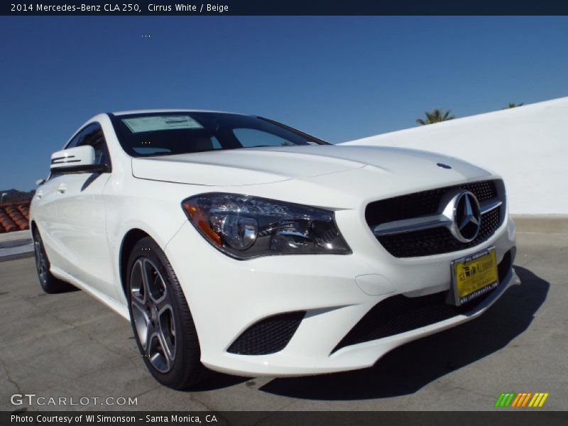 Cirrus White / Beige 2014 Mercedes-Benz CLA 250