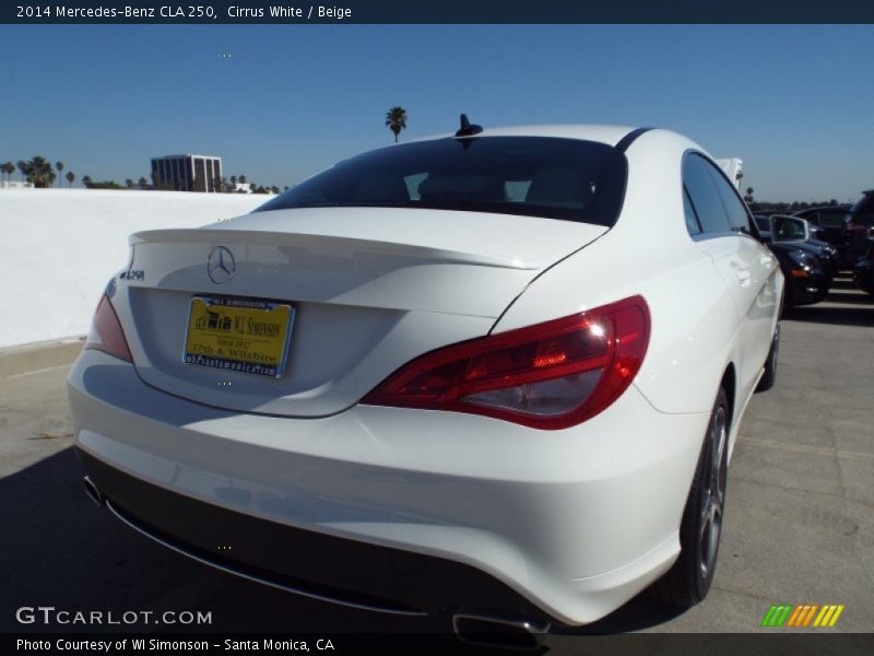 Cirrus White / Beige 2014 Mercedes-Benz CLA 250