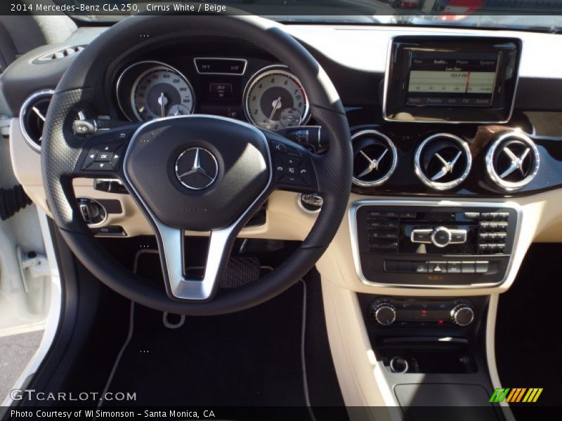 Cirrus White / Beige 2014 Mercedes-Benz CLA 250