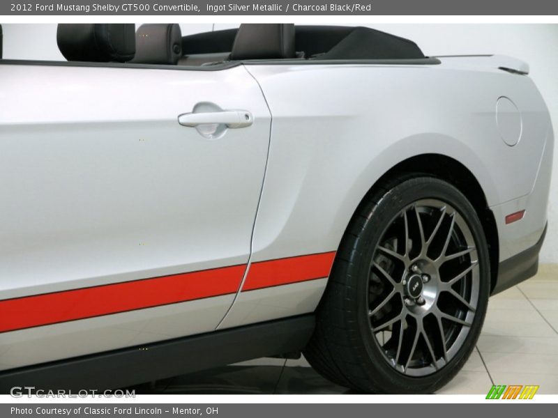 Ingot Silver Metallic / Charcoal Black/Red 2012 Ford Mustang Shelby GT500 Convertible