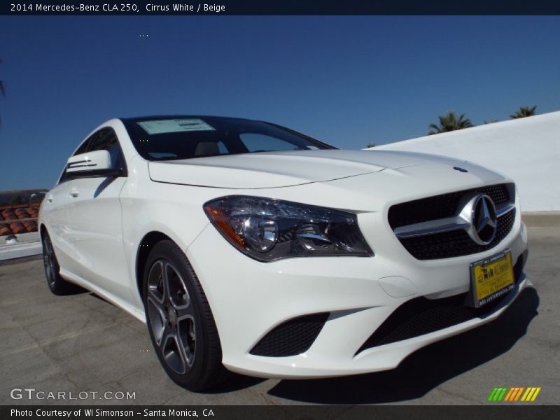 Cirrus White / Beige 2014 Mercedes-Benz CLA 250