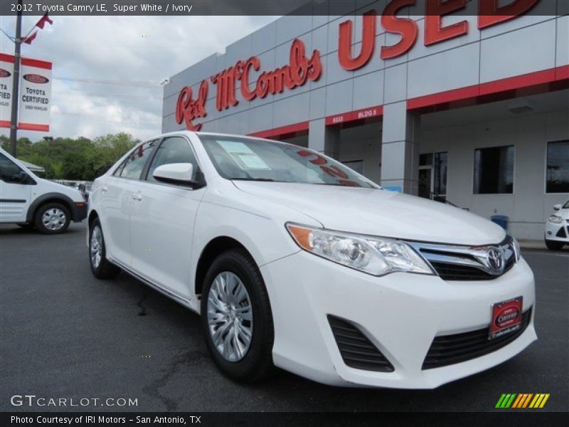 Super White / Ivory 2012 Toyota Camry LE