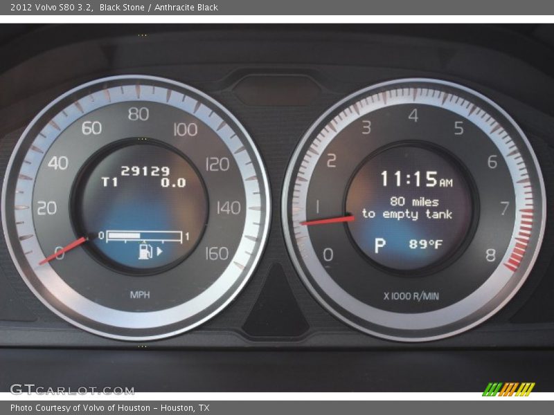 Black Stone / Anthracite Black 2012 Volvo S80 3.2