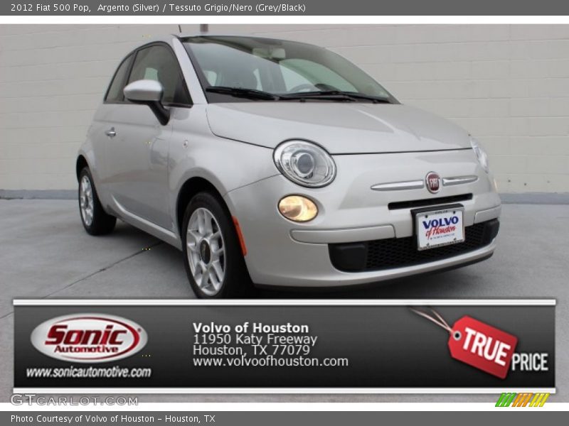 Argento (Silver) / Tessuto Grigio/Nero (Grey/Black) 2012 Fiat 500 Pop