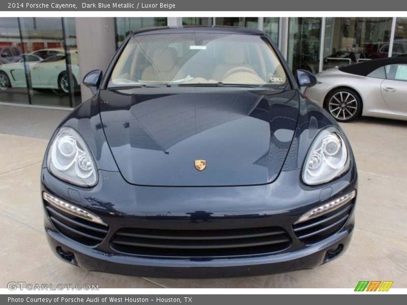 Dark Blue Metallic / Luxor Beige 2014 Porsche Cayenne