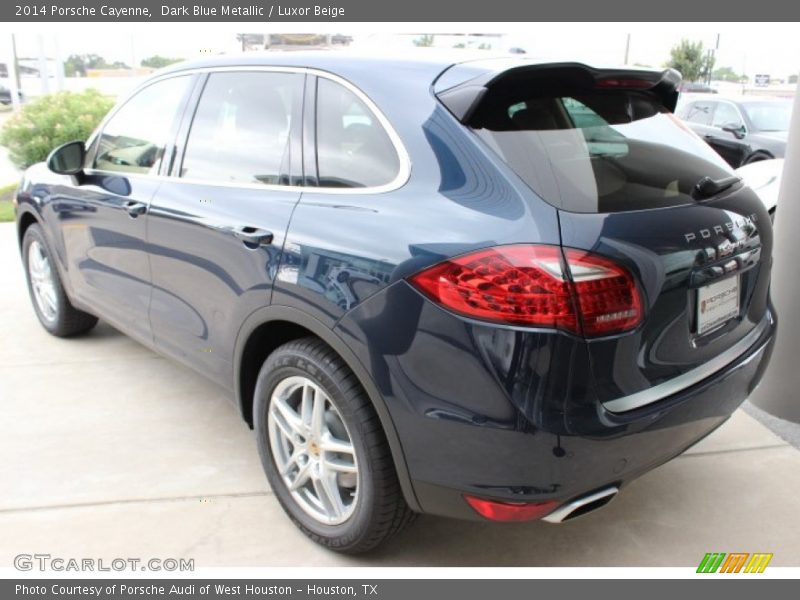 Dark Blue Metallic / Luxor Beige 2014 Porsche Cayenne