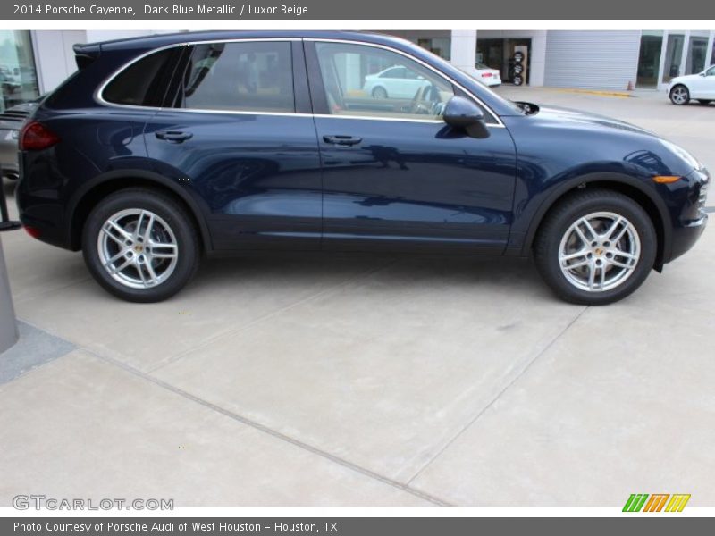 Dark Blue Metallic / Luxor Beige 2014 Porsche Cayenne