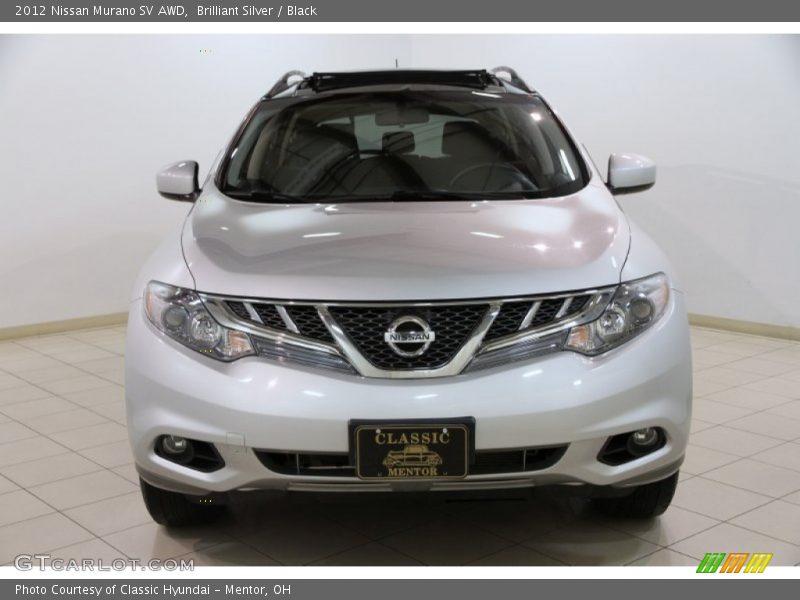 Brilliant Silver / Black 2012 Nissan Murano SV AWD