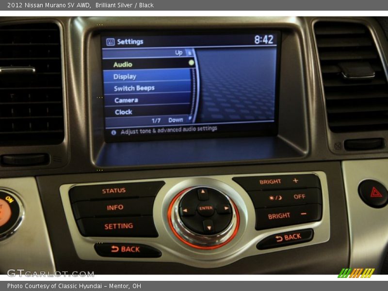 Brilliant Silver / Black 2012 Nissan Murano SV AWD