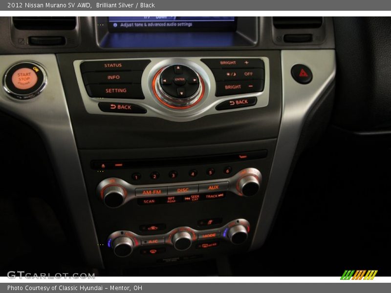 Brilliant Silver / Black 2012 Nissan Murano SV AWD