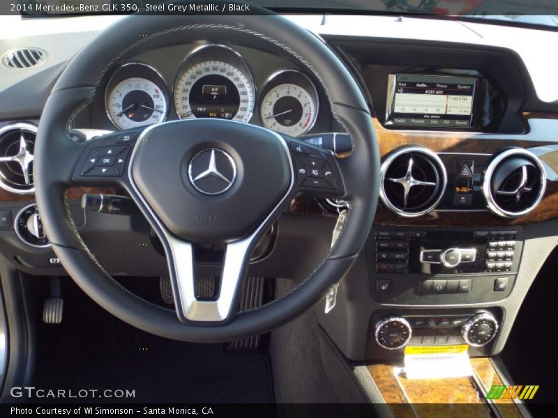 Steel Grey Metallic / Black 2014 Mercedes-Benz GLK 350