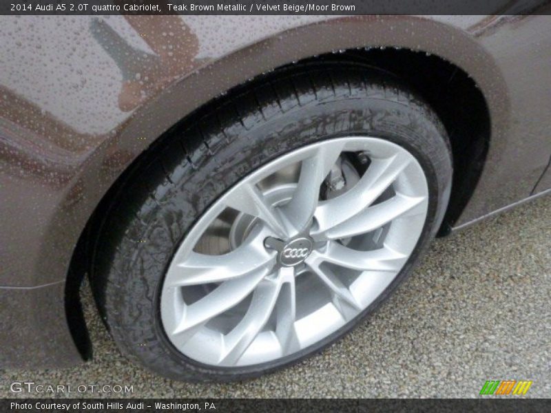 Teak Brown Metallic / Velvet Beige/Moor Brown 2014 Audi A5 2.0T quattro Cabriolet