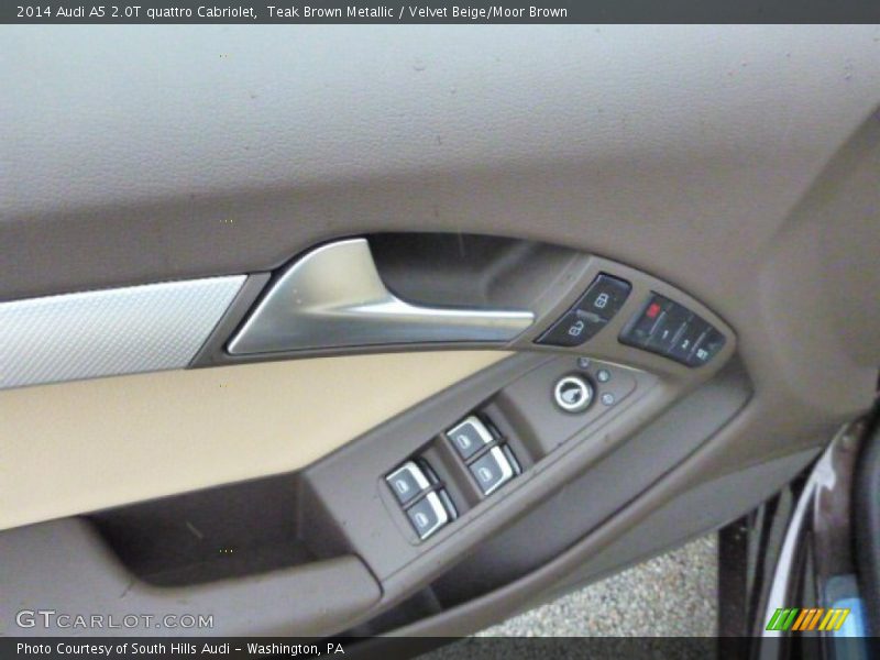 Teak Brown Metallic / Velvet Beige/Moor Brown 2014 Audi A5 2.0T quattro Cabriolet