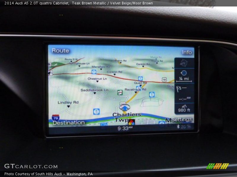 Teak Brown Metallic / Velvet Beige/Moor Brown 2014 Audi A5 2.0T quattro Cabriolet