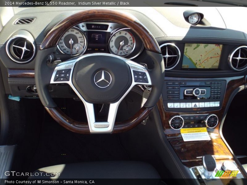 Iridium Silver Metallic / Black 2014 Mercedes-Benz SL 550 Roadster