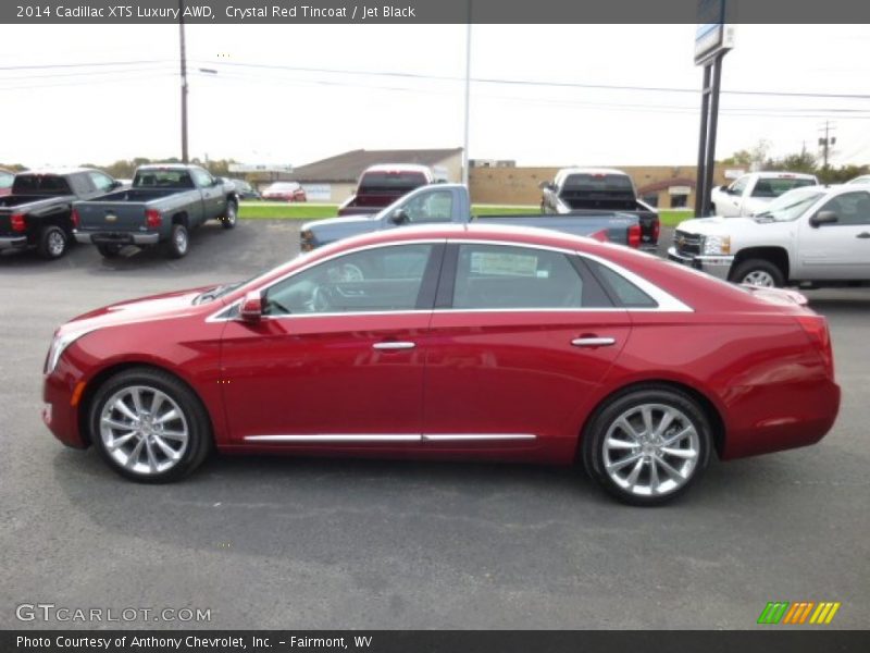 Crystal Red Tincoat / Jet Black 2014 Cadillac XTS Luxury AWD