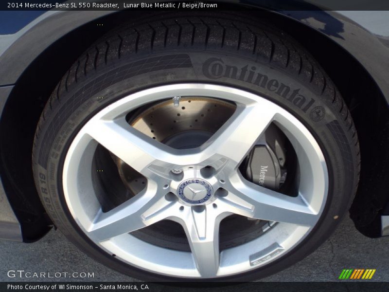 Lunar Blue Metallic / Beige/Brown 2014 Mercedes-Benz SL 550 Roadster