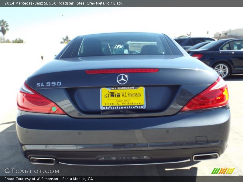 Steel Grey Metallic / Black 2014 Mercedes-Benz SL 550 Roadster