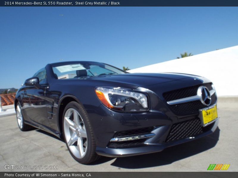 Steel Grey Metallic / Black 2014 Mercedes-Benz SL 550 Roadster