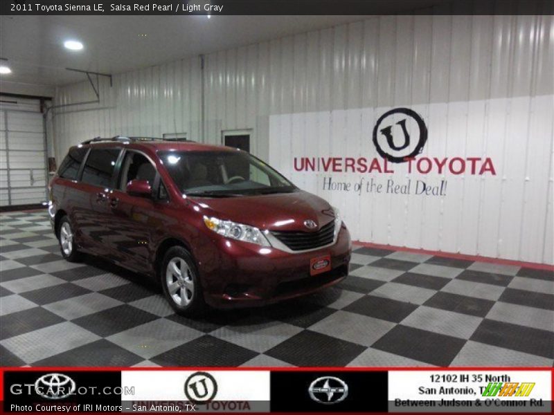 Salsa Red Pearl / Light Gray 2011 Toyota Sienna LE