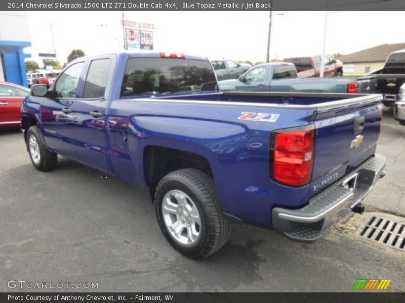Blue Topaz Metallic / Jet Black 2014 Chevrolet Silverado 1500 LTZ Z71 Double Cab 4x4