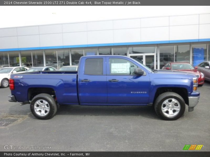Blue Topaz Metallic / Jet Black 2014 Chevrolet Silverado 1500 LTZ Z71 Double Cab 4x4
