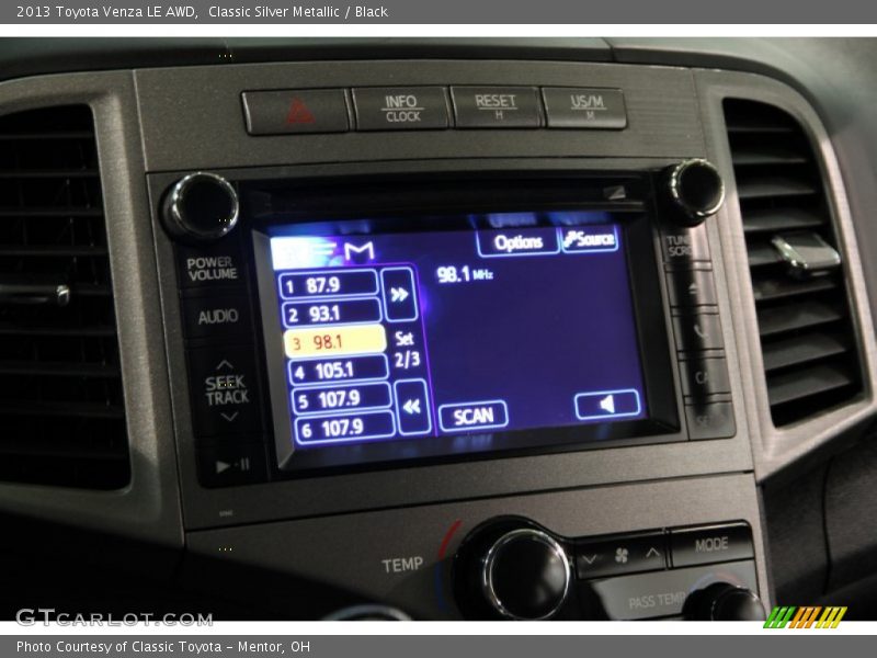 Classic Silver Metallic / Black 2013 Toyota Venza LE AWD