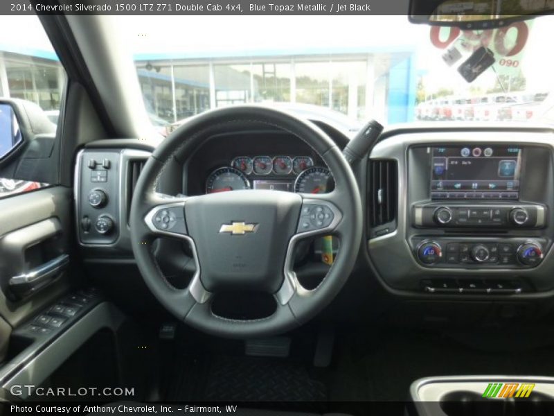 Blue Topaz Metallic / Jet Black 2014 Chevrolet Silverado 1500 LTZ Z71 Double Cab 4x4