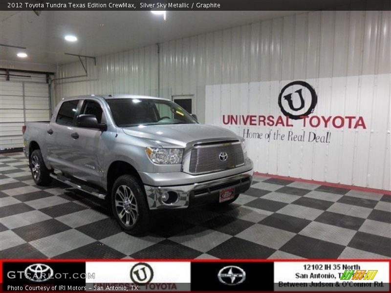 Silver Sky Metallic / Graphite 2012 Toyota Tundra Texas Edition CrewMax