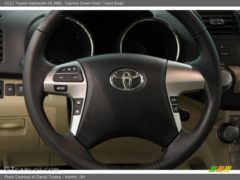 Cypress Green Pearl / Sand Beige 2012 Toyota Highlander SE 4WD