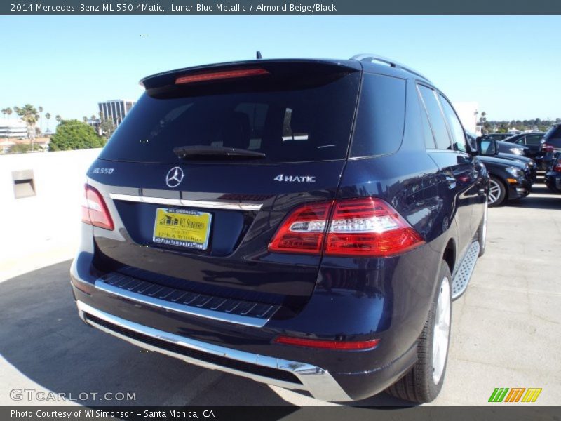 Lunar Blue Metallic / Almond Beige/Black 2014 Mercedes-Benz ML 550 4Matic