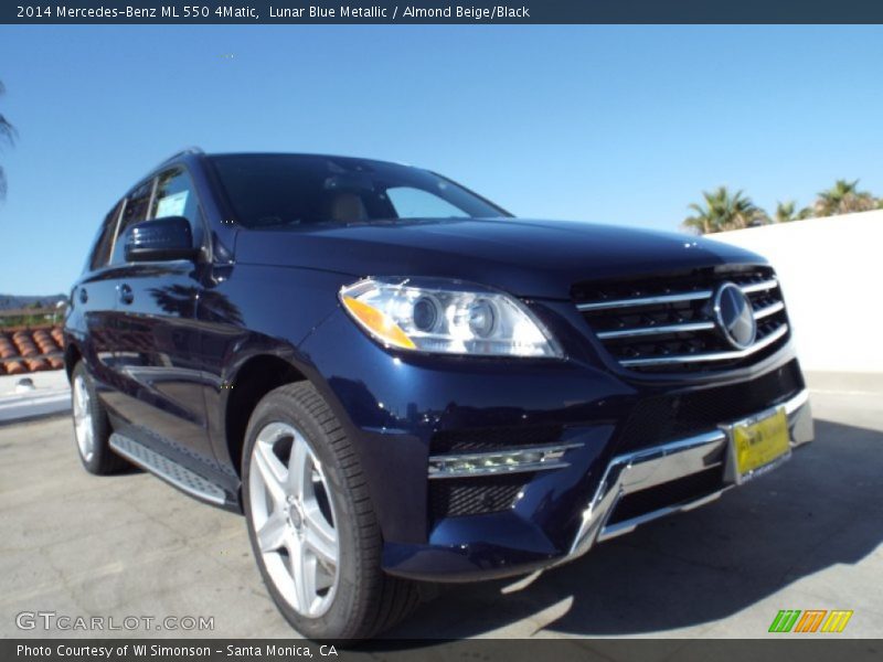 Lunar Blue Metallic / Almond Beige/Black 2014 Mercedes-Benz ML 550 4Matic