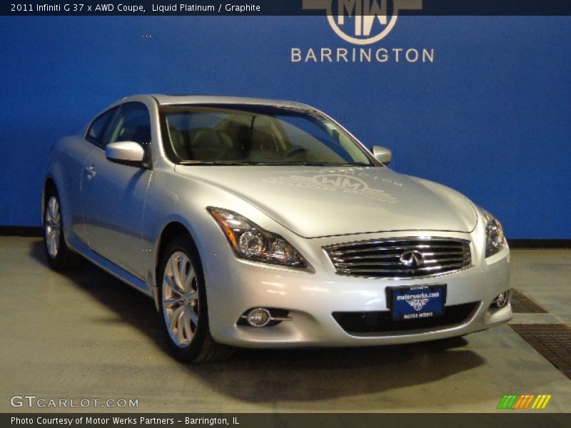 Liquid Platinum / Graphite 2011 Infiniti G 37 x AWD Coupe