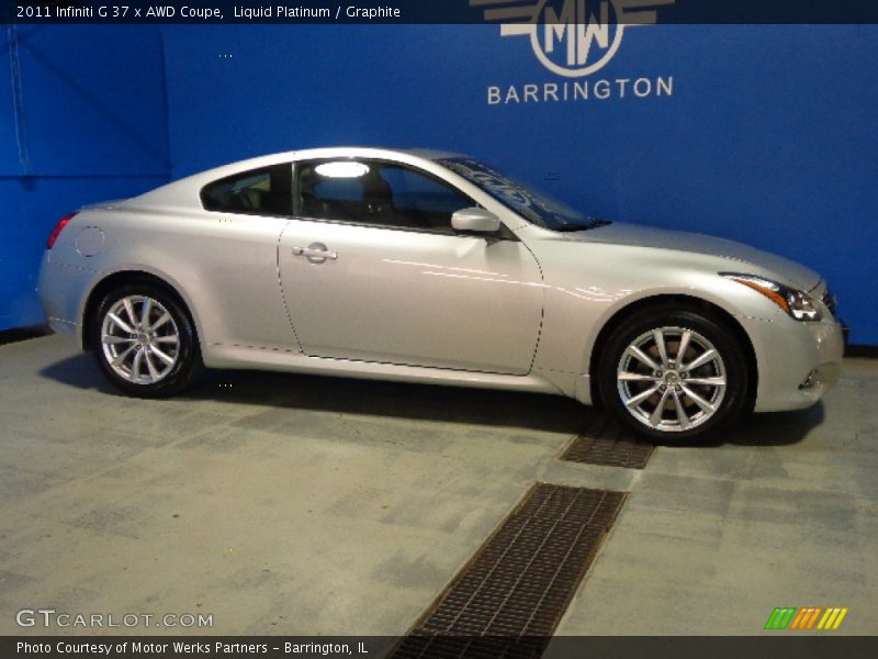Liquid Platinum / Graphite 2011 Infiniti G 37 x AWD Coupe