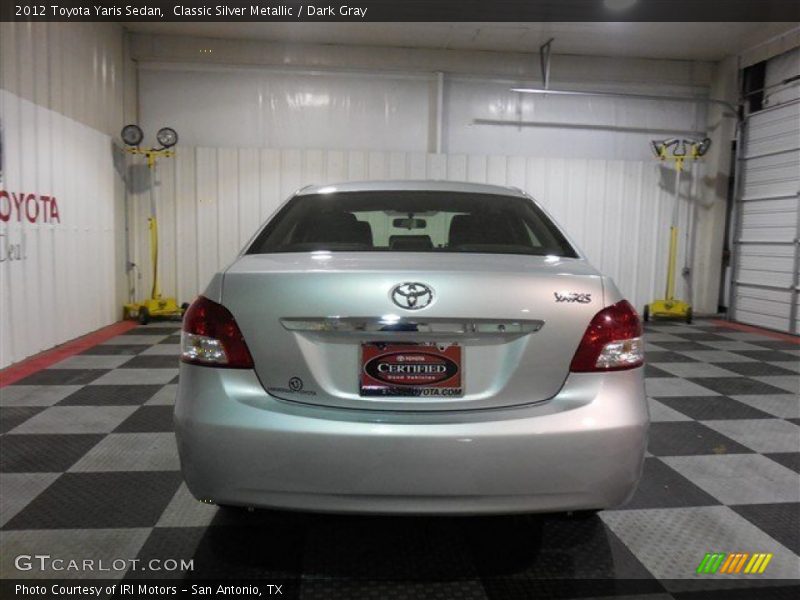 Classic Silver Metallic / Dark Gray 2012 Toyota Yaris Sedan
