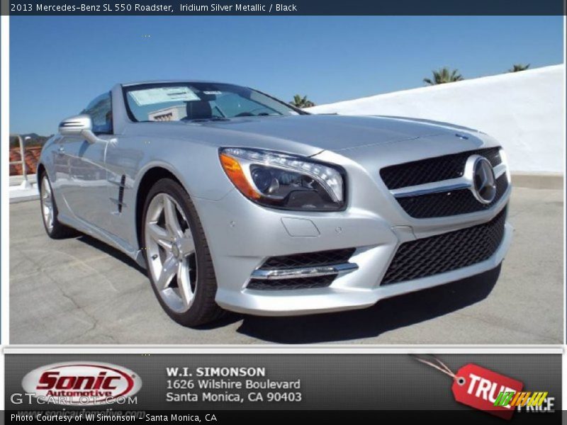 Iridium Silver Metallic / Black 2013 Mercedes-Benz SL 550 Roadster