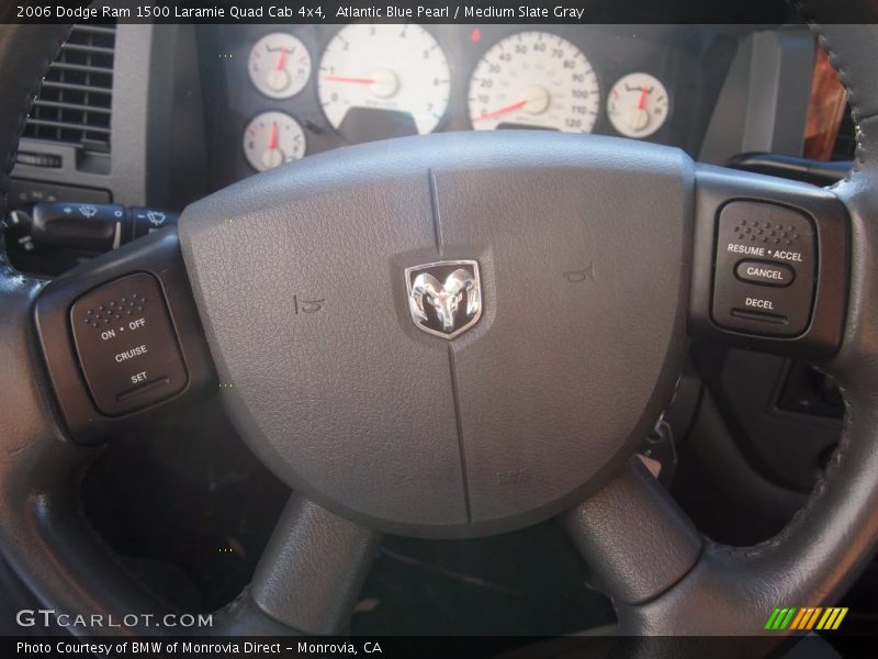 Atlantic Blue Pearl / Medium Slate Gray 2006 Dodge Ram 1500 Laramie Quad Cab 4x4