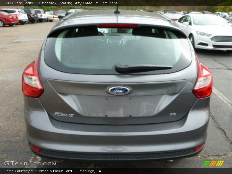 Sterling Gray / Medium Light Stone 2014 Ford Focus SE Hatchback