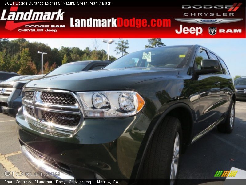 Natural Green Pearl / Black 2011 Dodge Durango Express