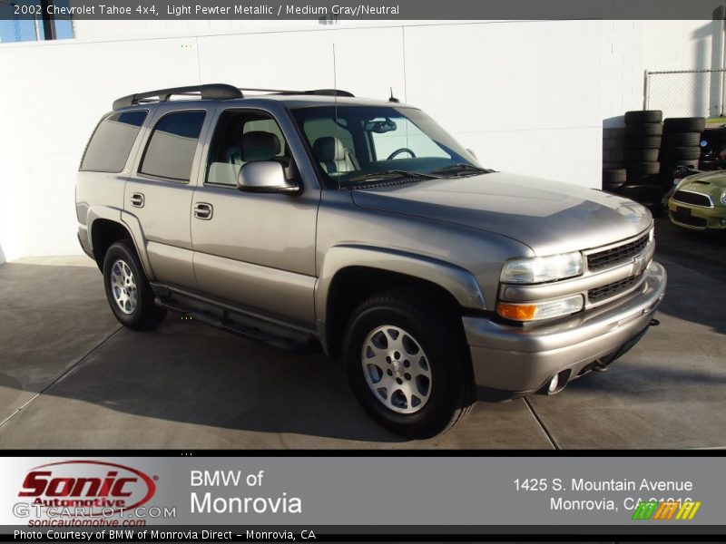 Light Pewter Metallic / Medium Gray/Neutral 2002 Chevrolet Tahoe 4x4
