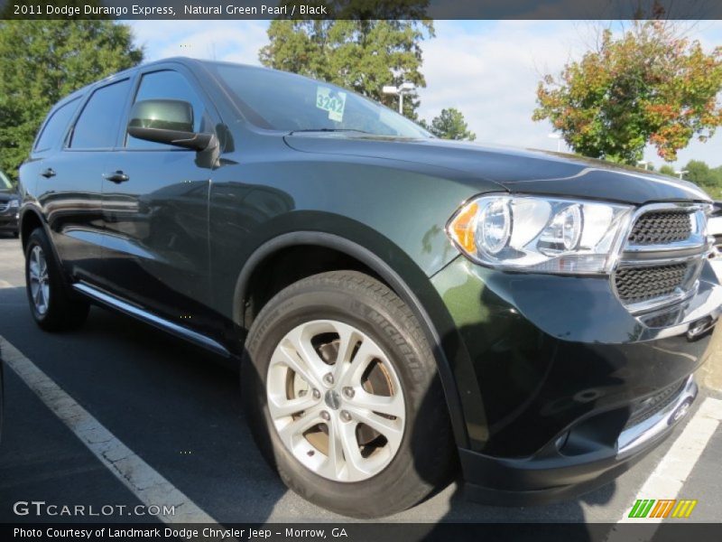 Natural Green Pearl / Black 2011 Dodge Durango Express