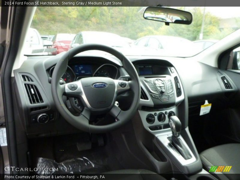 Sterling Gray / Medium Light Stone 2014 Ford Focus SE Hatchback