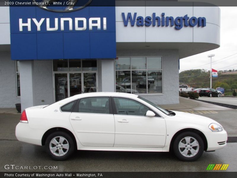 White / Gray 2009 Chevrolet Impala LT